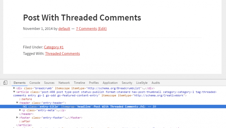 Screenshot without empty entry-content markup